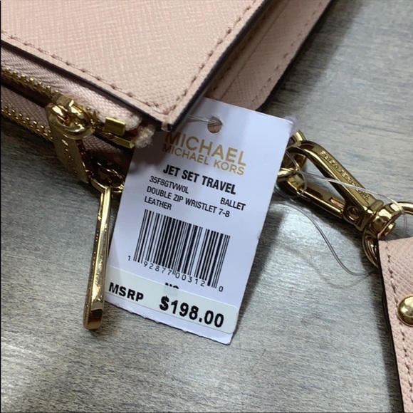 MICHAEL KORS LG DOUBLE ZIP wristlet BALLET - Picture 12 of 16